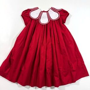 The Proper Peony Red Tulip Collar Christmas Dress Holiday Size 3T